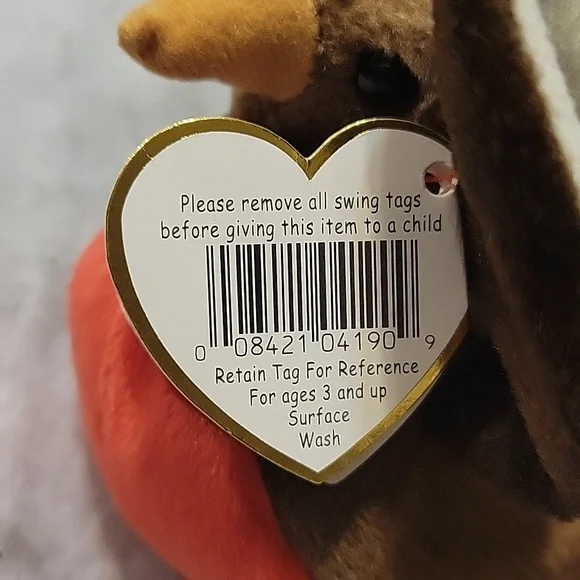 Vtg TY BEANIE BABY EARLY ROBIN BIRD RETIRED (Errors) 1997-1998 Tush Hang Tags